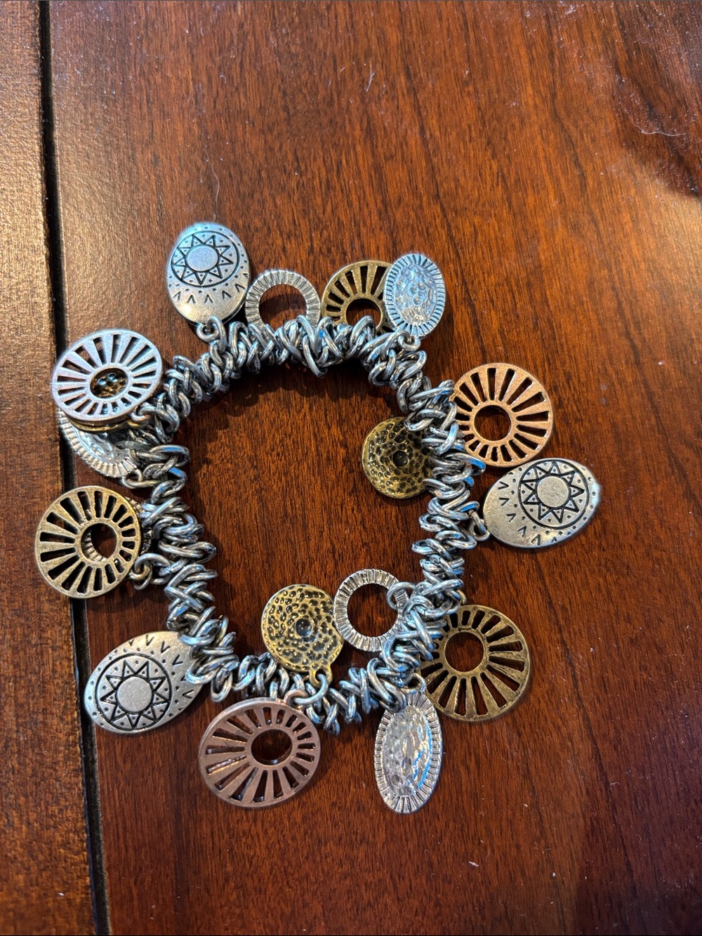 Silver and bronze bracelet, like new